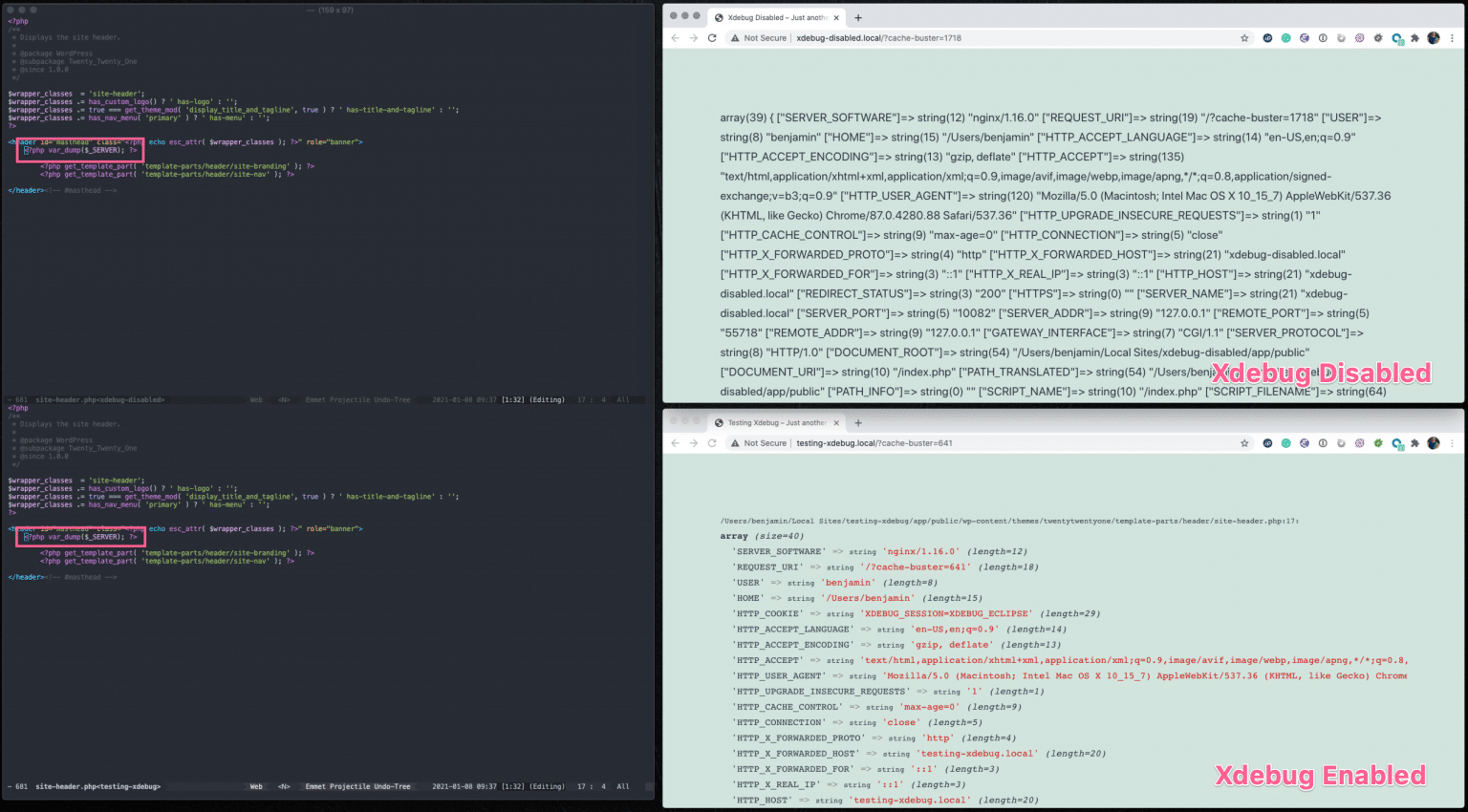 Xdebug Analysis Xdebug within Local - Local