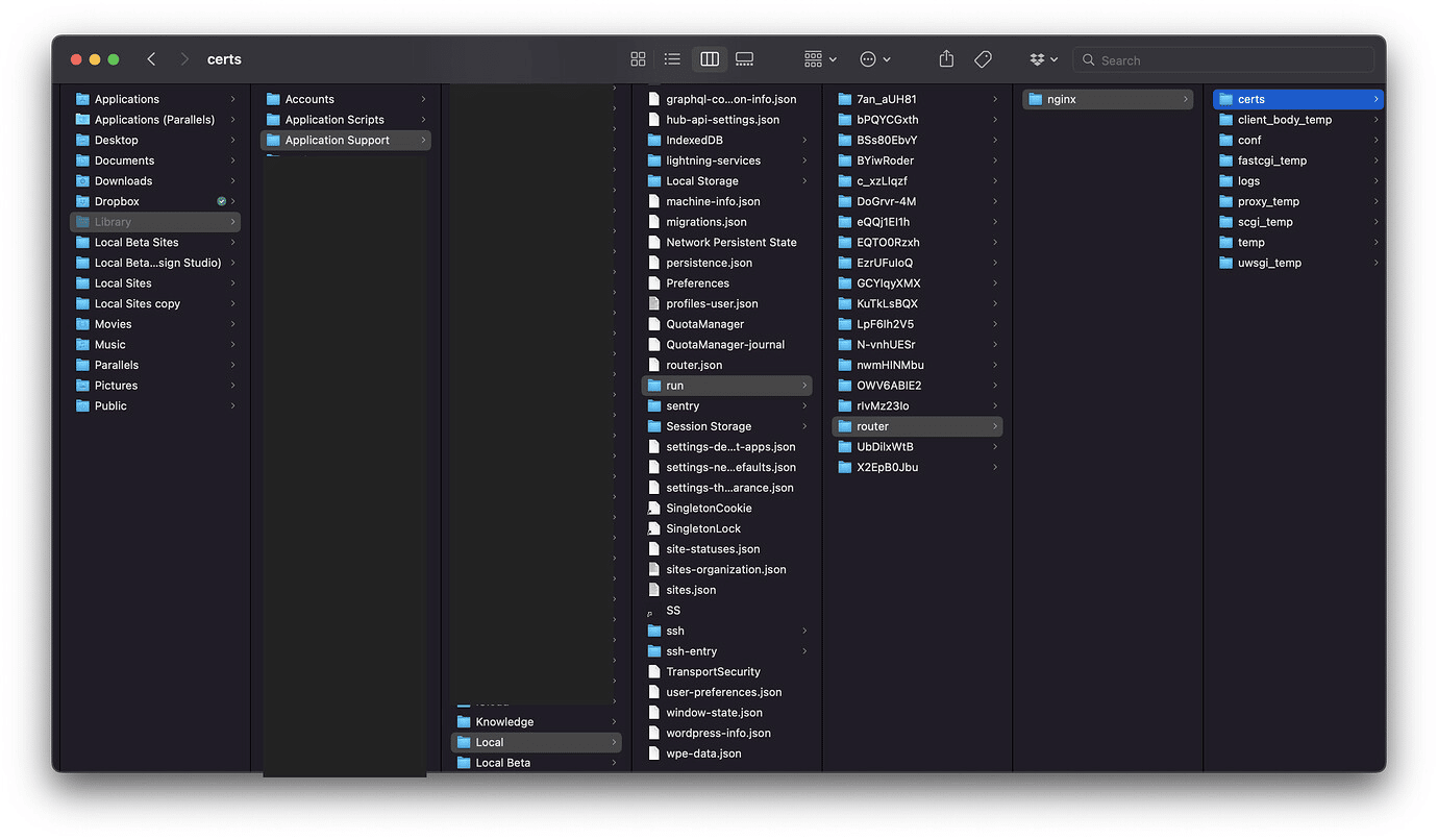 Ssl Library SSL Certificate on macOS - Local
